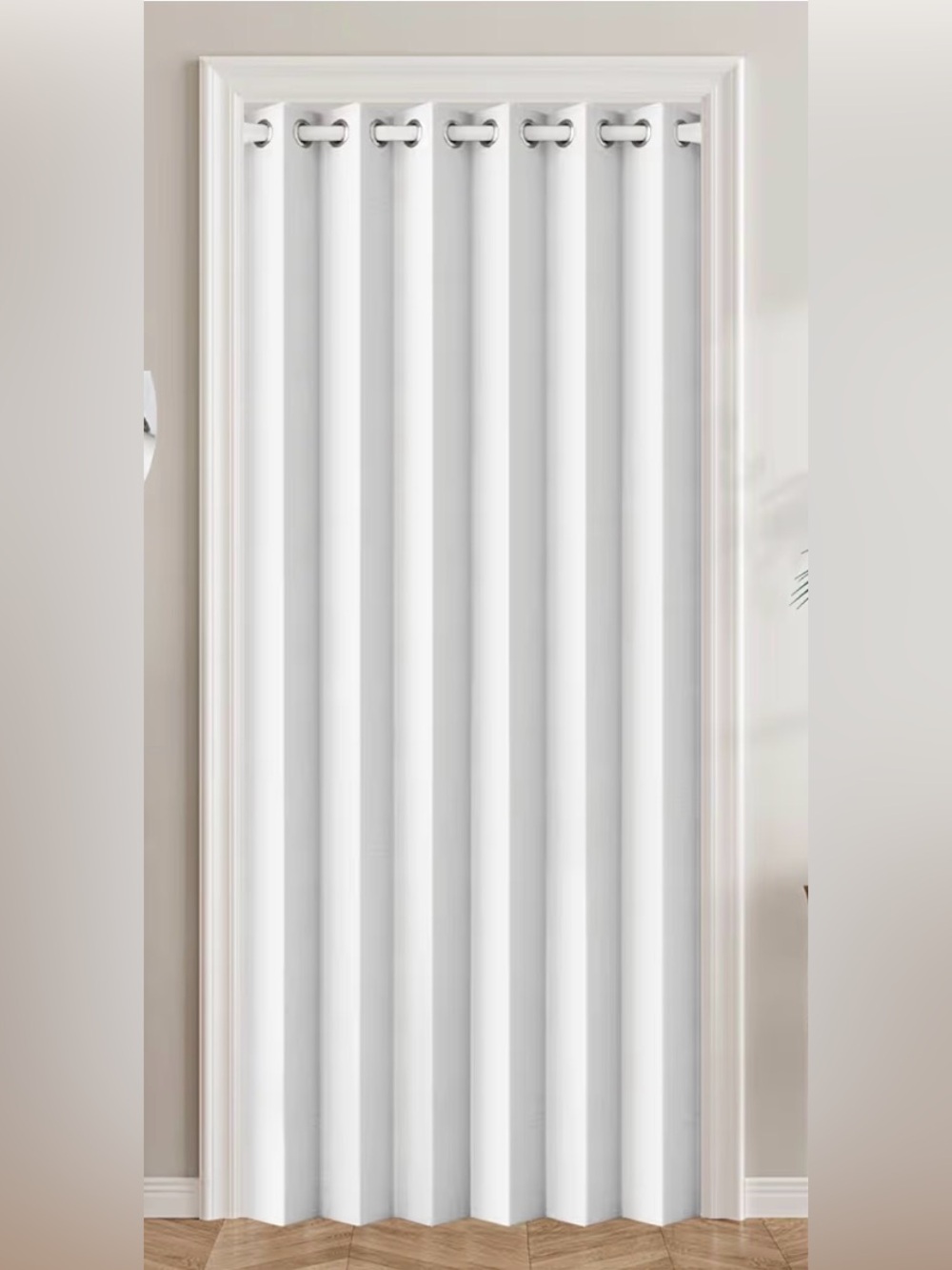 45”Wx80”L Greyish White Blackout Closet Curtain